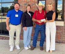 Pictured are from L to R: CCH CEO Jim Bargen, Dr. Madeleine Wilson, Lawrence Turner, and Amy Arganbright.