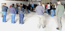 Agencies along with students are debriefing the scene. Photo by NPS/B.Roshone