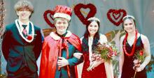 The Royal Court was crowned: Prince Cody Miller, King Holden Mundorf, Queen Grace Kelber, Princess Nicole Williams.