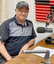The voice of KVSH Radio, Dave “Dent” Otradovsky has turned off his microphone after 53 years of broadcasting. Photo by Sierra Lehmkuhler