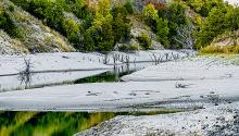Enjoy the sandy beaches at Merritt Reservoir