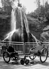 Smith Falls State Park now offers all-terrain wheelchairs to help visitors with mobility challenges experience the state’s tallest waterfall. Photo by Nebraska Game and Parks Commission