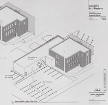 Goodlife Architecture drew up plans for City Hall including a new parking lot in the back of the building that will be used for citizens to enter the new Council meeting room. While the design is conceptual, and subject to change, the goal is to remove an old shed that is currently located in the parking area. The changes haven’t been approved by the City Council as of their December 9, 2021 meeting.