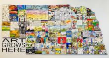 The art work for Cherry County was done by art students Jenalee Garwood, Talia Wenig, and Praise Maunu, who designed and finalized their creation depicting Cherry County and all it has to offer its residents and visitors last May.