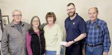 St. John’s Food Pantry was a recipient of Knights of Columbus funds, and are pictured from L to R: Financial Secretary Steve Grey, Vicki Simmons, Julie Dewing, Grand Knight Justin Hartman, and Fourth Degree Knight Glenn Clasen. Photos by Laura Vroman