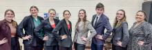 Pictured are from L to R: Praise Maunu, Jenalee Garwood, River Doyle, Josie Shaul, Marybelle Ward, Landen Mooney, Camilla Brown, and Sari LaDeaux.