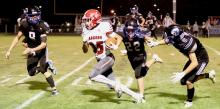Dominic Beebout #35 heading for a touchdown in the game against Hershey. Homecoming is the Badger’s next game, against Mitchell - game time is 7:00 p.m. Photos by Nina Maria Nelson