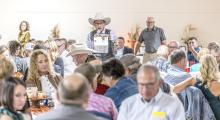 Greg Arendt shared the items that were donated to raise funds for the Sandhills Area Foundation’s annual dinner. Some items were live auction, others were silent. Winners of the auctions helped students and the community by giving back. Photos by Laura Vroman