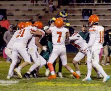 A posse of Cowboys bring down a Hawk Thursday, October 19, 2023. Photos by Shontell Roseberry