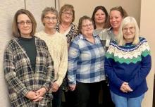 Left to right: Jean Risseeuw, Linda Sanderson, Jill Hipke, Romona Hespe, Teresa Walton, Gert Slack, Darlene Krafka. Not pictured: Audrea Parks, Brenda Schmeichel, Pat Drobny