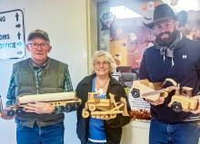 Pictured are Swede Lolly, Charlene Lolly, and Reece Weber. Photo by Jean Burge