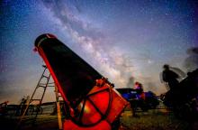 On Dob Row, everyone who attended the Public Star Night Friday, July 17, was able to gaze at deep space objects using the Dobsonian telescopes brought from the stargazers, or simply enjoy the Milky Way with their naked eyes! Photo by Brett Boiler
