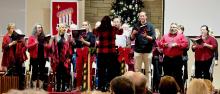 The Methodist Church’s choir sang Christmas songs of our Savior’s birth, under the direction of Bethany Springer. Photos by Laura Vroman