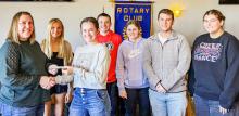 Pictured are from L to R: Kasey Dawson, Kristen Larson, Aubrey Benson, Gus Benson, Jocelyn Jordan, Doc Lancaster, and Jenalee Garwood.