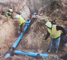 The blue water mains