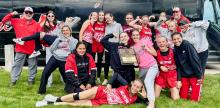 The Lady Badgers celebrate their accomplishment of becoming the District Champions! Congratulations!!! Photos by Nina-Maria Nelson