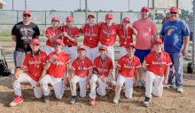 Back row, L to R: Taylor Two Strike, Briggs Patterson, Collier Reagle, Sam Osburn, Kase Arganbright. Front row, L to R: Orion Markley, Duke Daugherty, Bridger Doyle, Spencer Beebout, Blake O’Kief, and Evan Moosman Coaches: Blake Beebout, Kurt Arganbright, and Adam Moosman Teammates not pictured: Trey Benson, Cooper Connot, Henry Johnson, Ryan Adams, Harper Mulligan, and Boe Tetherow.