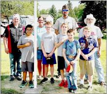 Pictured are back row, L to R: Rex Gallino Nebraska Judge Advocate, Post 5138 QuarterMaster/ Adjutant; Ashlee Ward, Cubmaster Pack 288; Tim Witte Post 5138 Sr Vice Commander; Vince Lopez Post 5138 Commander. Front row, L to R: Luke Osnes, Ryan Adams, Tyson Cochran, Robert Burdick, and Tate Ward all of Cub Scouts Pack 288. More photos are on page 3.