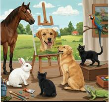 Sand Painter Art Club is hosting an art show featuring your pets