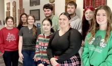 Pictured are from L to R: Jocelyn Jordan, Rylie Sexson, Praise Maunu, Titus Maunu, Evelyn Rolfe, Devlin Welch, Sari LaDeaux, Neeley Cronin, and Marybelle Ward.