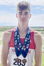 Valentine sophomore Isaac Cronin earned two medals at the 2024 NSAA Class C State Track Meet.