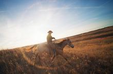 Roger Morgan at the Morgan Ranch in Burwell, Nebraska. A Google video crew captured life at the Sandhills ranch for use in a commercial to run in Nebraska markets during the Super Bowl on Sunday. The ranchers use Google technology in their international business. Photo courtesy of Google