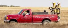 Wood Lake Rural Fire District was on hand as mutual aid to help with the fire on Johnson Road, Thursday, October 3, 2024. Photos by Laura Vroman