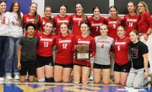 Lady Badger team Runner up District Champs!!! Pictured are back row L to R: Jaime Eggert, Sarah Shelbourn, Tylee Tinant, Leah Larabee, Devahney Belville, Paige Sprenger, Ashlyn Hutchinson, Annalena Nelson, Mia Sherbyn, Coach Julie Poarth. Front row, L to R: Jacob Nickish, Camilla Brown, Alex Monroe, Clarrah Beebout, Danika Janssen, Tygh Miller, and Payton Dourtey. Congratulations team! Photo by Nina Maria Nelson