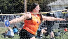 CK freshman Aubryanna Schmit winds up for a toss during discus action at the Alliance Invite in Alliance, Nebraska. Photos by Zoey Dorian