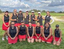 The Lady Badger golf team is pictured back row, L to R: Ari’Vani Johnson, Rylee Wackler, Grace Murphy, Sam Sprenger, Joni Cox, Tierney Miller and Wakely Sargent. Front row, L to R: Kelsey Birch, Leti Alvarez, Mady Bopp, Brooklyn Coyle, Ruby Shelbourn and Kassie Hanson.