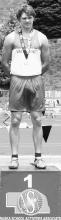 Gold medal winner Kenneth Shelbourn in the Triple Jump.