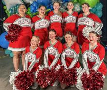 The 2025 Nebraska Coaches Association State team are pictured back row, L to R: Sari LaDeaux, Olena Felton, Grace Murphy, Maeli Patterson, Jenalee Garwood. Front row, L to R: Rylee Ward, Courtney Billings, Jocelyn Jordan, and Mali Morrison.
