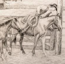 On a very windy, Friday, May 26, 2023 in an effort to showcase the artistic talent that is within the community, the inaugural Art Walk was held. Pictured above is a drawing created by Dave Price for Security First Bank’s annual calendar. Artists were creating out on the sidewalks, or inside various downtown businesses.