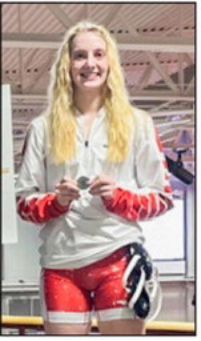 Samantha Sprenger placed runner-up in the 130lb bracket.