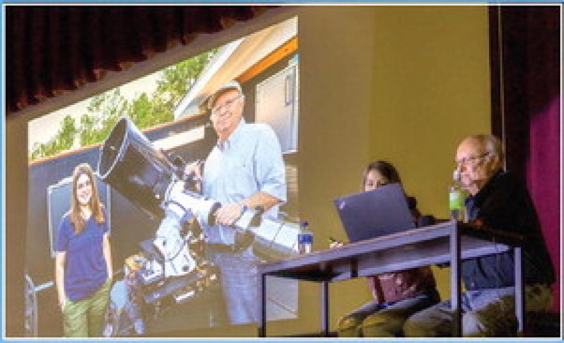 Special guest speakers Pranvera Hyseni and Hap Griffin share their love of asteroids. She is from Kosovo and is instrumental is getting their very first observatory - still under construction - in her country. Hap and Pran have discovered an astroid and earned certificates. Pran says, “Dreams do come true when you never cease to pursue them.”