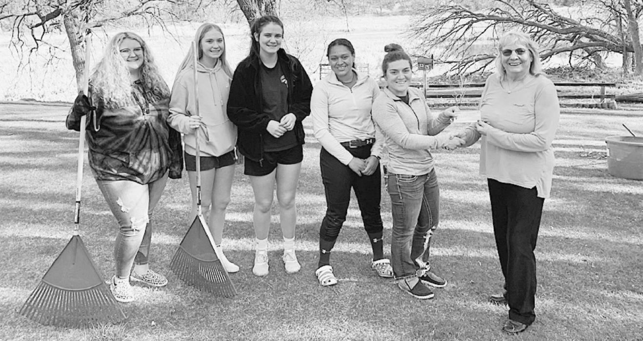 Activities the Interact Club completed during the school year included a yard cleanup.