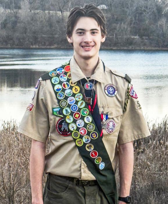 John Foster, the grandson of Charles and Evelyn Foster, has earned the rank of Eagle Scout. His project was building a portable GaGa Ball pit for a community youth group.