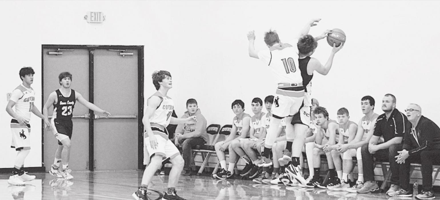 A possible foul with the crashing of Cooper Fay #10 and Sioux County.