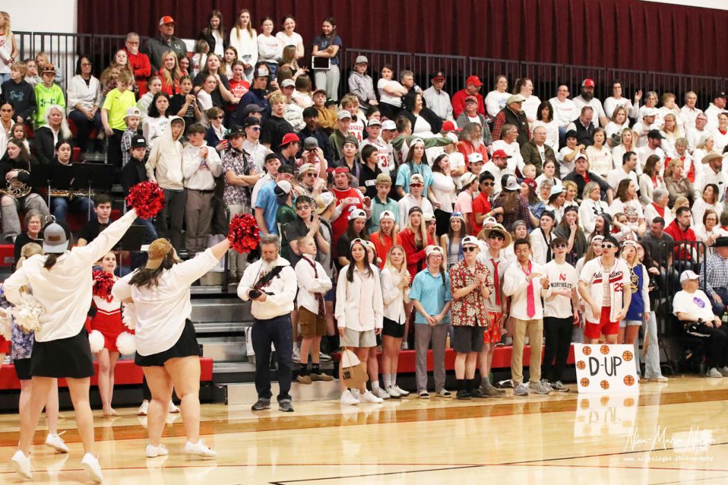 White out at the gym! The home Team support was amazing the gym was packed!