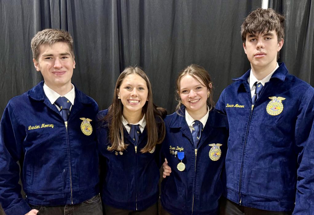 Nursery Landscape, from L to R: Landen Mooney, Josie Shaul, River Doyle, Duncan Mosner.