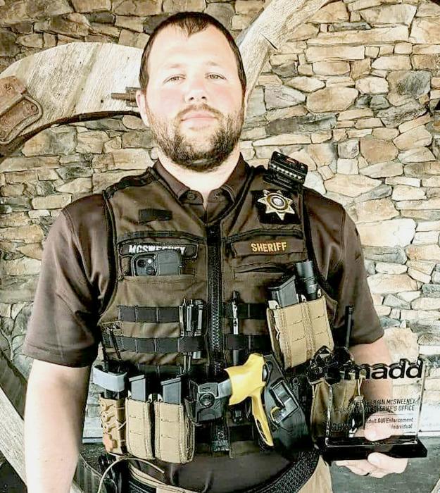 Deputy McSweeney is honored with MADD Heroes Award