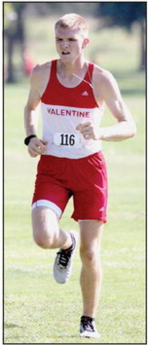 Grant Springer of Valentine led the whole race, taking first place with a time of 18:03.81.