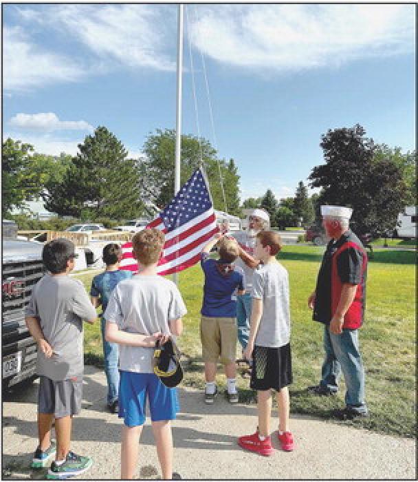 Under a new charter, the Cub Scout Pack 288 completed their service project by restoring a flag pole. Continued from page 1.