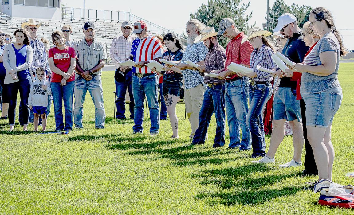 There were nine who read the Declaration of Independence at the national Let Freedom Ring program.