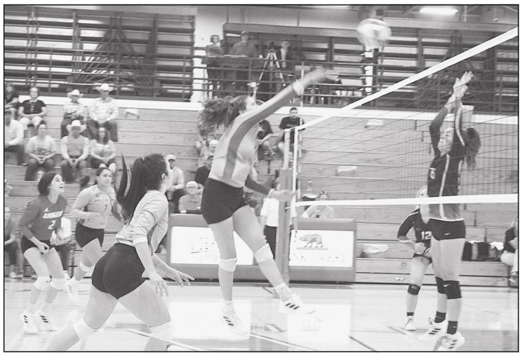 Lainey Egelhoff with a hit. Photos by Mary Reagle