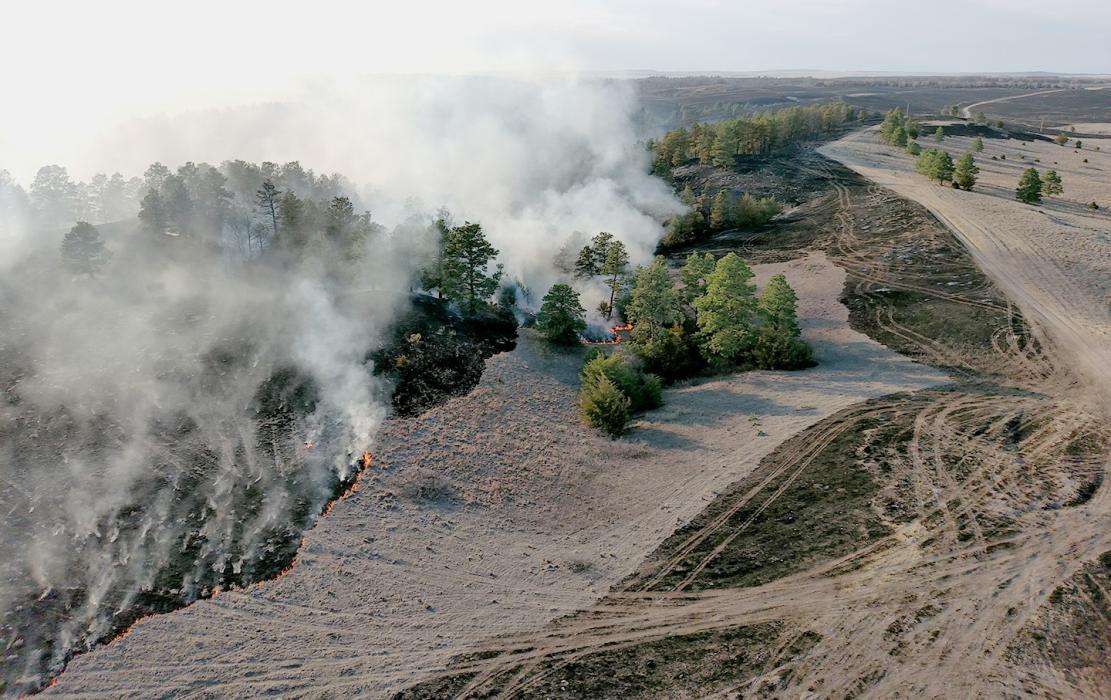 Getting at the heart of the matter! The McCann Canyon burned from Tuesday, April 11 through April 17, 2023. Record setting heat, high winds, and low humidity didn't help get the fire under control. Photo by Nebraska State Patrol Drone