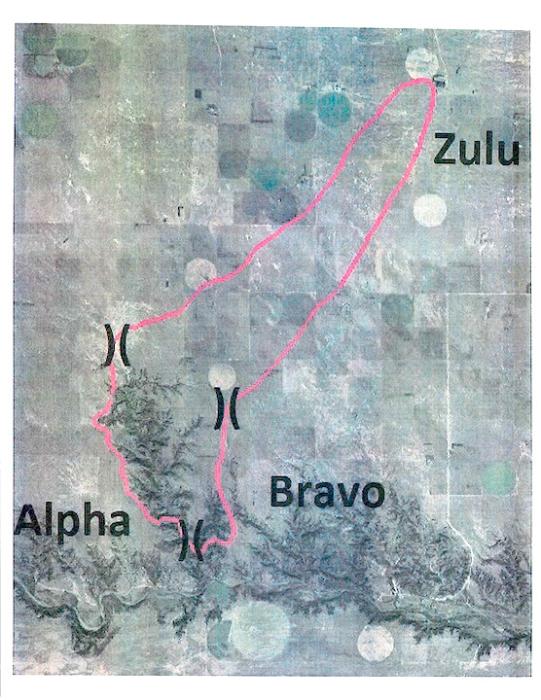 An unofficial map used by the firefighters to stop McCann Canyon fire.