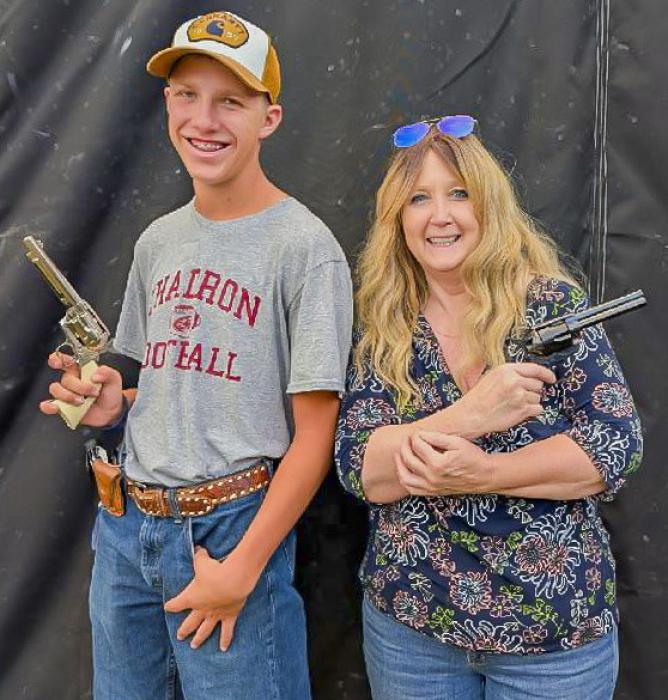 Winners of the Sparks NE Spurs gun giveaway are from L to R: Heath Larsen and Cindy Weller.