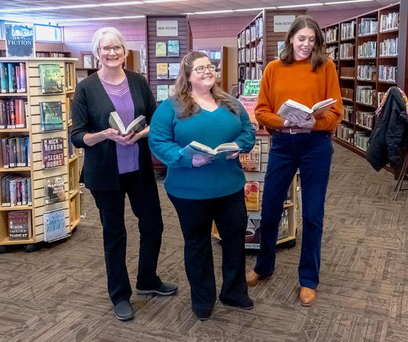 Let’s meet the new staff at Valentine Public Library, from L to R: Janel Schubauer, Assistant Director Nichole Garwood, and Director Carrie Graham. Photo by Laura Vroman
