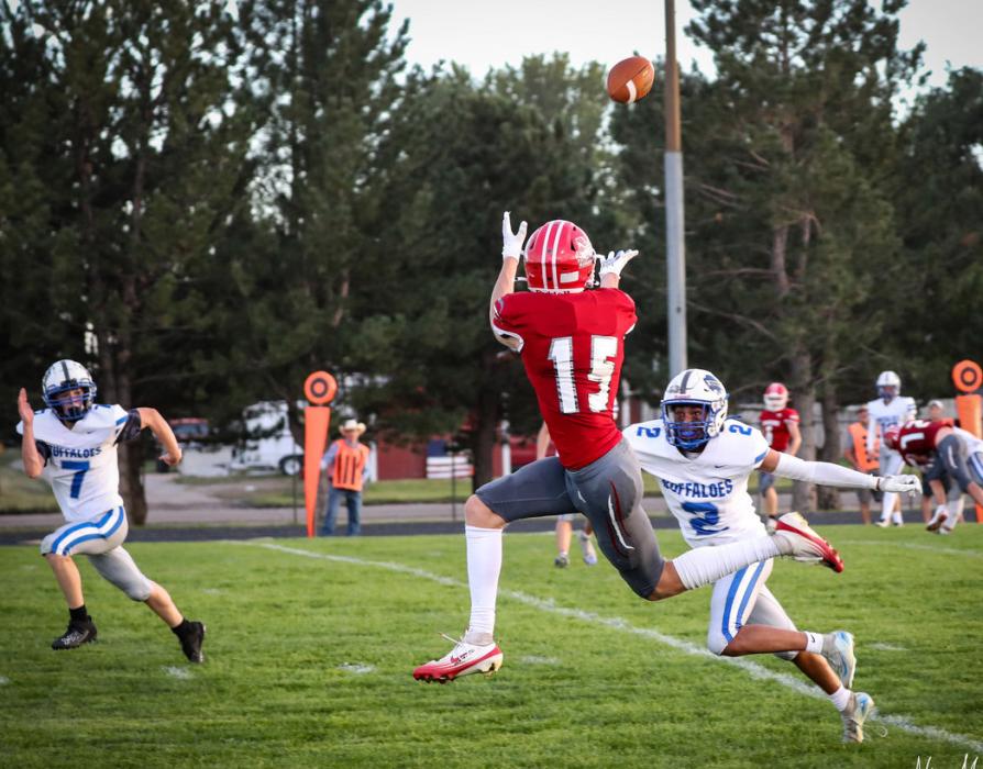 A TD pass to Isaac Cronin #15. The team won the game against Centura 42-0.